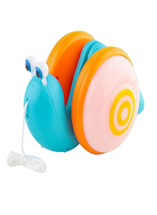 Samip Pull Along Baby Toy: Engaging Wiggle Motion, Music, and Lights for 6-12 Months | Encourages Early Walking Skills | BPA-Free Toddler Gift Set (Multicolor) (Snail (Yellow Teal)) - Image 1